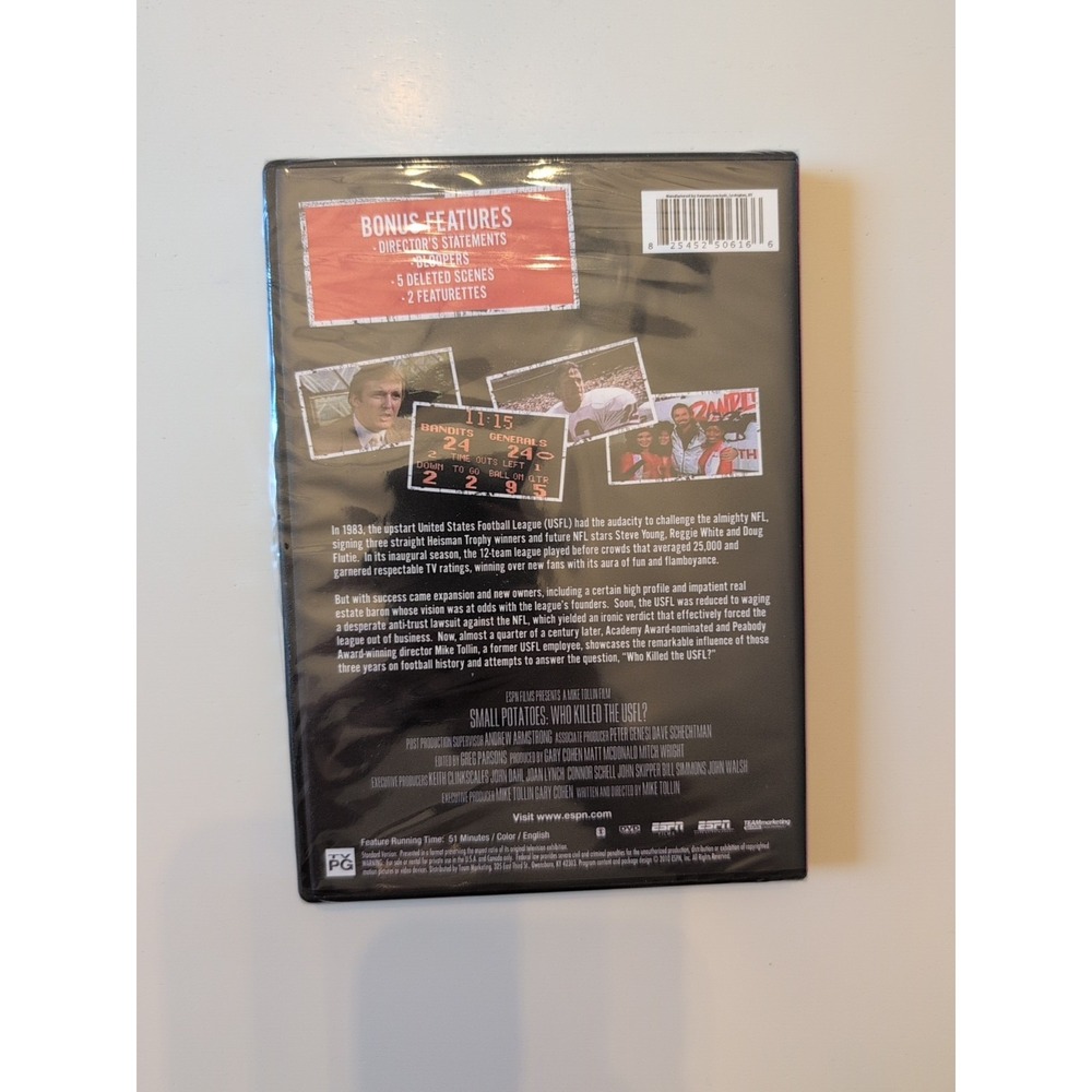 Espn Films 30 for 30: Small Potatoes-Who‎ Killed the Usfl? (DVD, 2009) - Picture 2 of 2